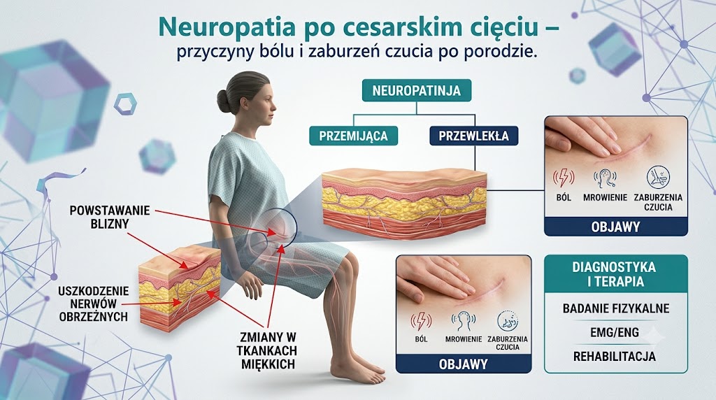 Neuropatia po cesarskim cięciu – przyczyny bólu i zaburzeń czucia po porodzie