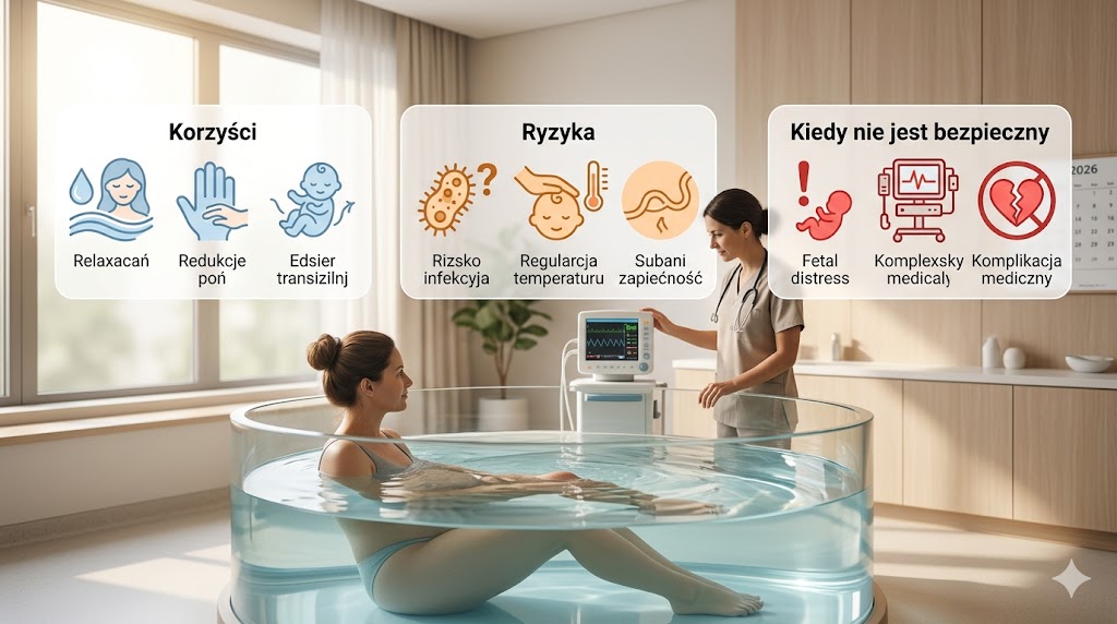 Kiedy poród w wodzie 2026 jest bezpieczny i jak chronić dno miednicy po porodzie